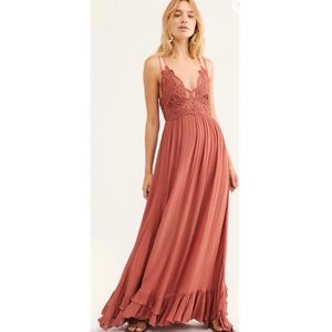 Free People One Adella Maxi Slip Dress S